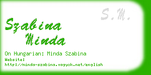 szabina minda business card